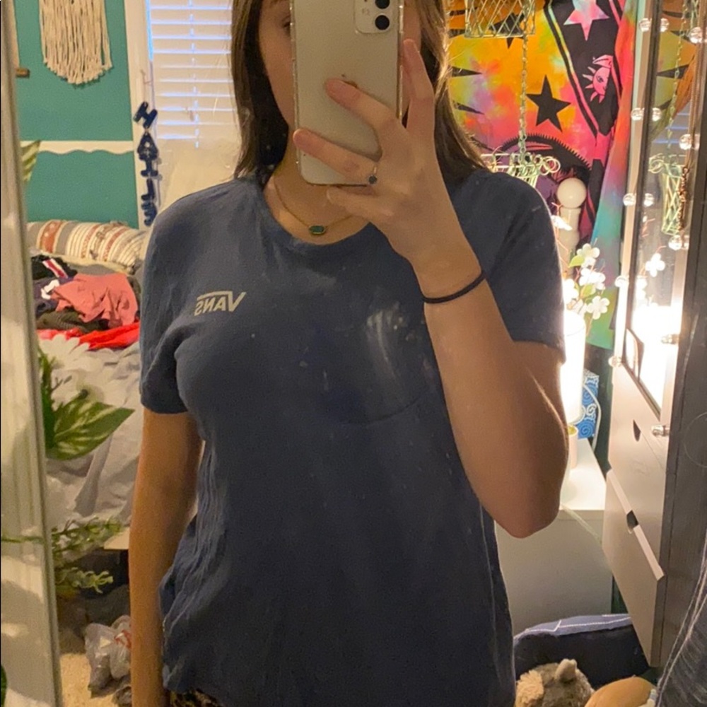 blue vans off the wall t-shirt